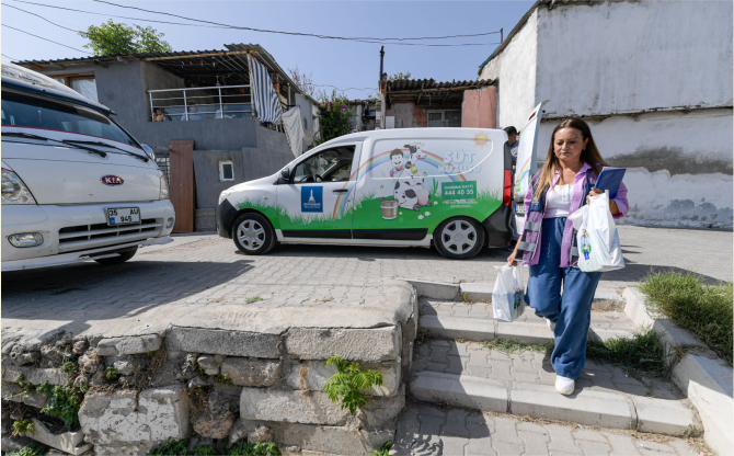 İzmir Büyükşehir Belediyesi süt dağıtımına başladı