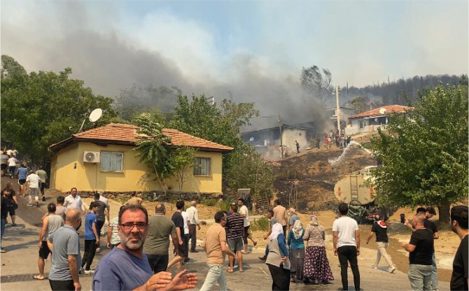 Yamanlar Dağı’nda çıkan yangınla mücadele sürüyor