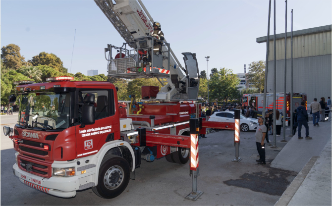 İzmir Büyükşehir Belediyesi’nde yangın tatbikatı