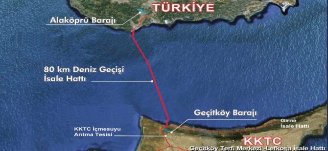 Türkiye'den KKTC'ye 19 Milyon Metreküp Su